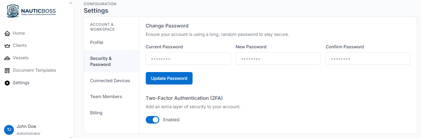 Security Settings